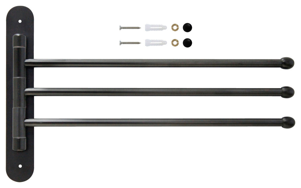 MODONA's 14" Triple Swing Towel Bar -, Rubbed Bronze