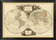 "Mappemonde, 1752" Framed Canvas Giclee by Didier Robert de Vaugondy, 40x29"