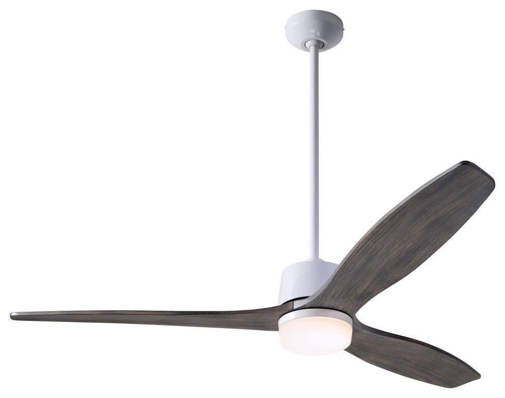 Arbor Fan, Gloss White, 54" Graywash Blades With LED, Wall/Remote Control
