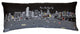 35" Black Miami Nighttime Skyline Lumbar Decorative Pillow