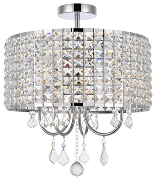 Emelia 17" Flush Mount, Chrome