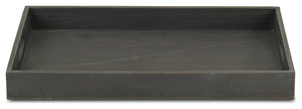 Minimalist Black Wooden Tray
