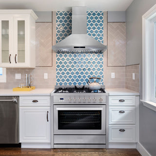 4-Piece, 36" Gas Range, 36" Range Hood, 24" Dishwasher and Refrigerator