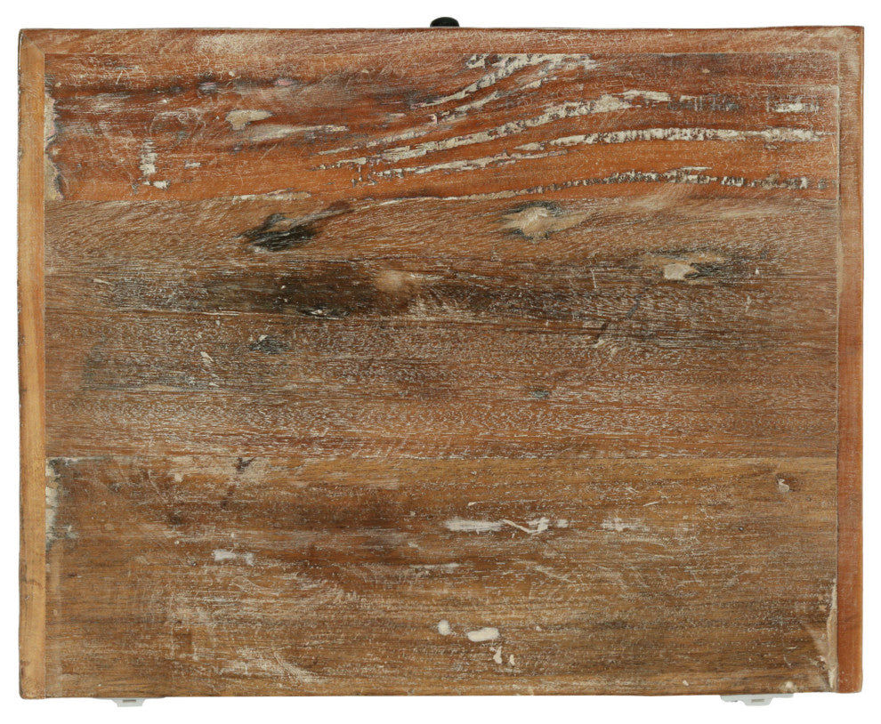 Willards Boho Handmade Reclaimed Wood 5 Drawer Chest, Multicolored and Natural