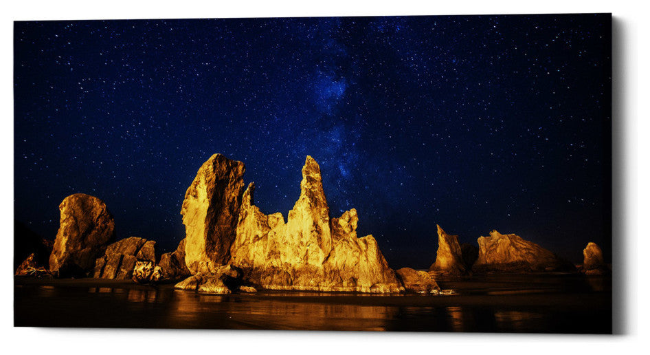 Epic Graffiti "Oregon Nights" by Darren White, Giclee Canvas Wall Art, 20"x40"