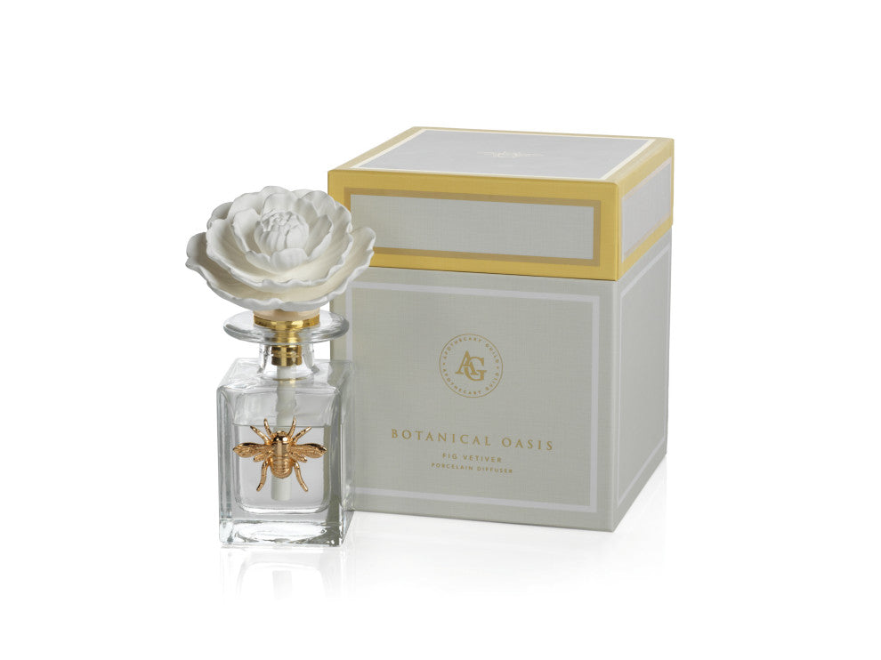 Botanical Oasis Fig Vetiver Porcelain Diffuser, Bee