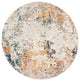 Safavieh Madison Mad453A Organic and Abstract Rug, Gray and Beige, 4'0"x4'0" Round