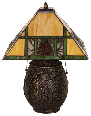 Meyda Lighting 67850 19.5"H Pinecone Ridge Table Lamp