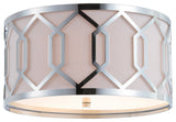 Hex 3-Light 16.25" Metal Flush Mount
