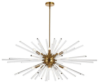 Elegant Lighting 2502D46 Sienna 10 Light 46"W Crystal Sputnik - Chrome