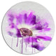 Beautiful Purple Rose Watercolor, Modern Floral Disc Metal Artwork, 23"