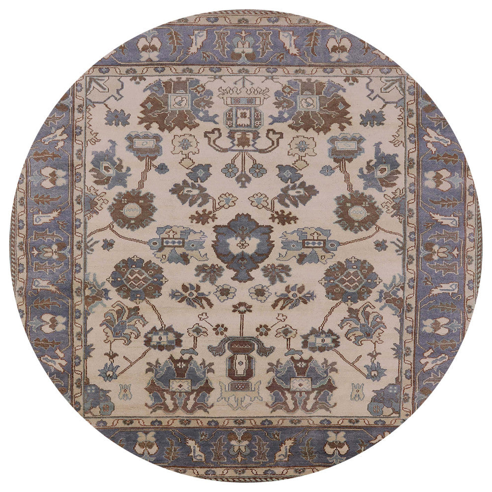 Ahgly Company Indoor Round Mid-Century Modern Area Rugs, 7' Round