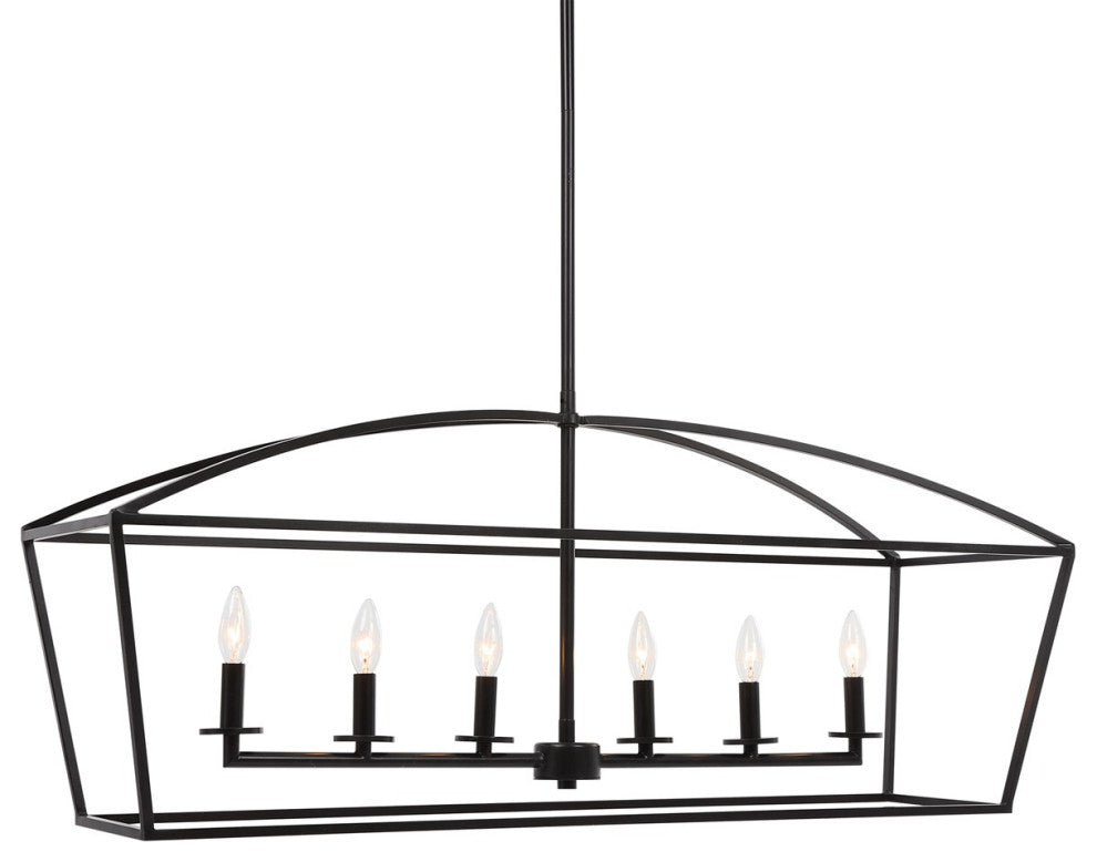 Uttermost Clayton 6 Light Linear Chandelier 21348