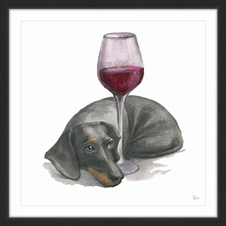 "Wine Is Me" Framed Painting Print, 24"x24"