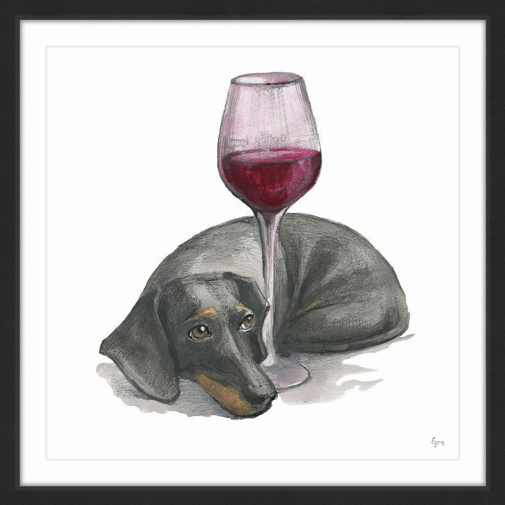 "Wine Is Me" Framed Painting Print, 24"x24"