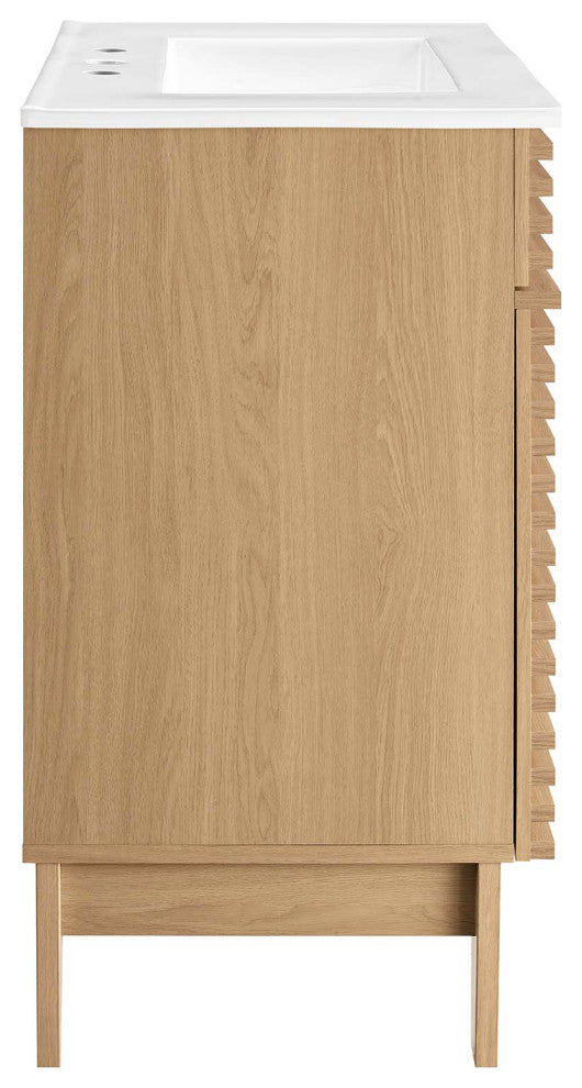Render 30" Bathroom Vanity Cabinet, Oak White