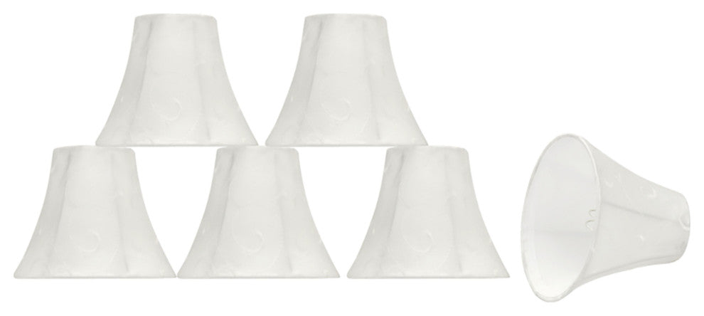 30057-6 Small Bell  Chandelier Clip On Lamp Shade Beige 3"x6"x5"