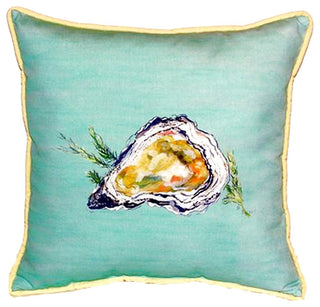 Oyster - Teal Extra Large Zippered Pillow 22x22