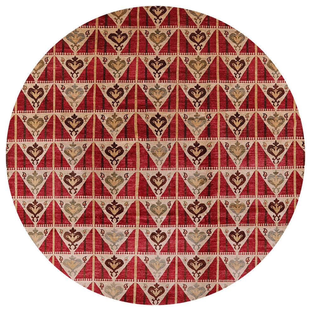 Ahgly Company Indoor Round Mid-Century Modern Area Rugs, 6' Round