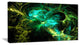 "Wings of Angels Green in Black" Abstract Digital Canvas Print