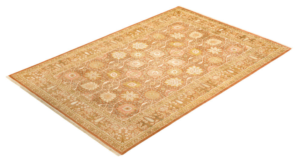 Ruby, One-of-a-Kind Hand-Knotted Area Rug Brown, 6'1"x9'0"