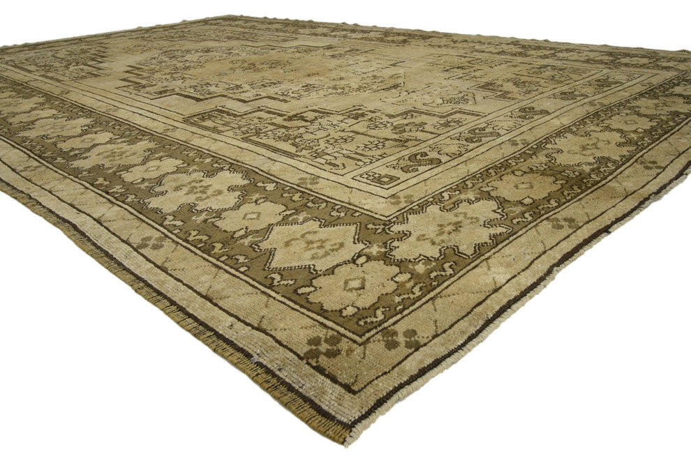 Vintage Turkish Oushak Rug, 07'08 X 11'09