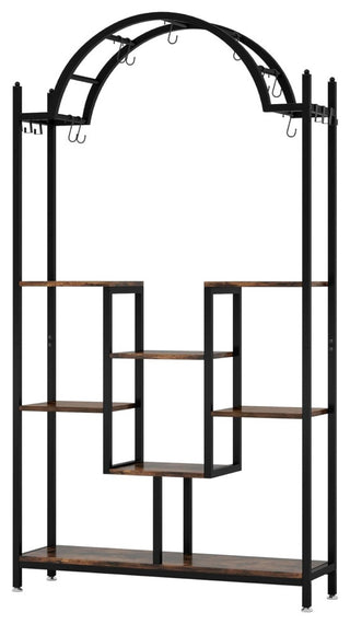 Tribesigns 5-Tier Plant Stand, Arched Flower Shelf, Bonsai Pots Display Rack