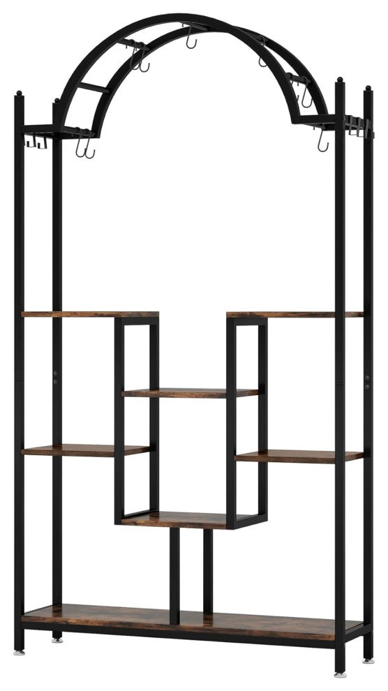 Tribesigns 5-Tier Plant Stand, Arched Flower Shelf, Bonsai Pots Display Rack