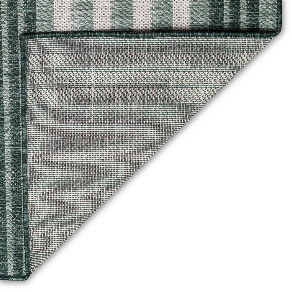 Malibu Faded Stripe Indoor/Outdoor Rug, Green, 1'11"x4'11" Runner