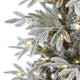 7.5' Flocked Manchester Spruce Faux Xmas Tree W/450 Lights & Bendable Branches