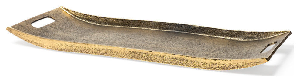 Drey 24Lx10W Gold Rectangular Tray