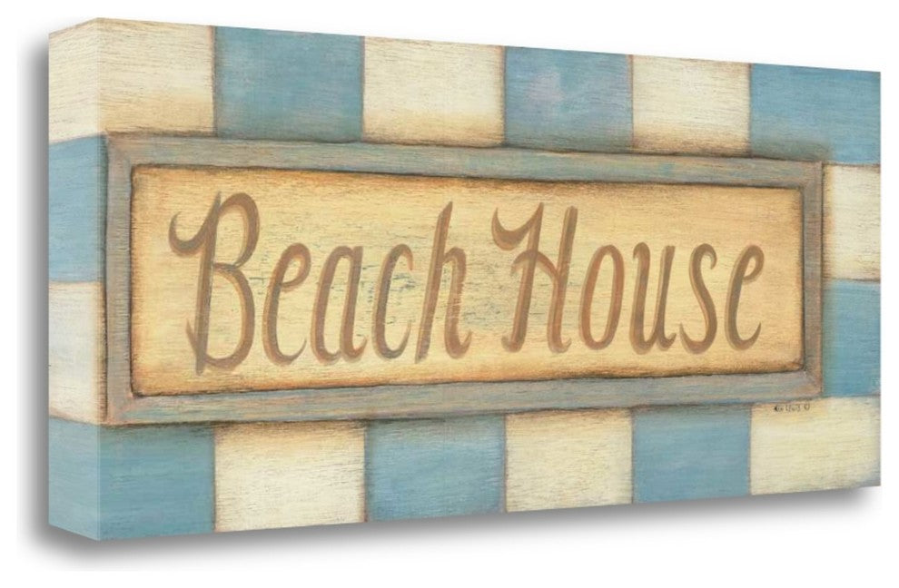 "Beach House" By Kim Lewis, Giclee Print on Gallery Wrap Canvas, Ready to Hang