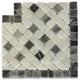 Marble Mosaic Border Decorative Accent Tile Inca Sky 3.25x3.25 Tumbled, 1 piece