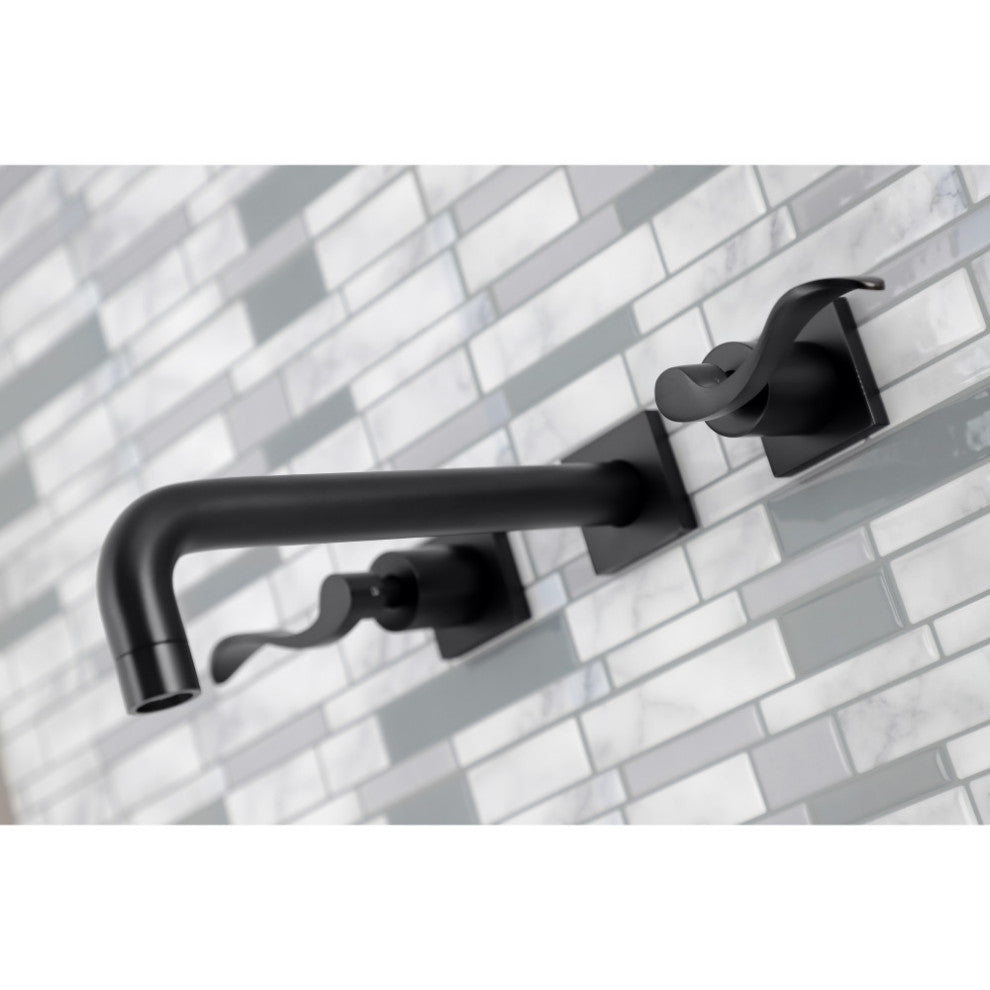 KS6020DFL Wall Mount Tub Faucet, Matte Black
