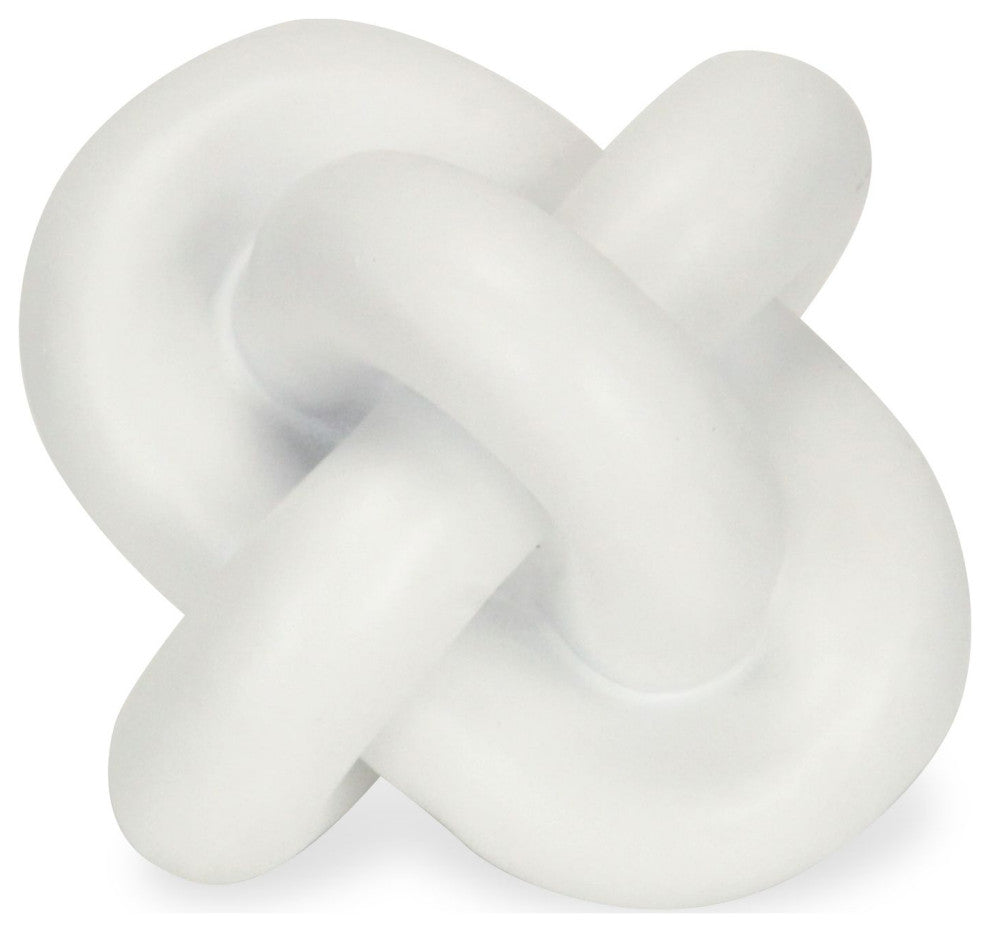Minyoro White Resin Chain Knot Sculpture