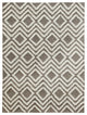 7" x 9" Gray and White Diamond Area Rug