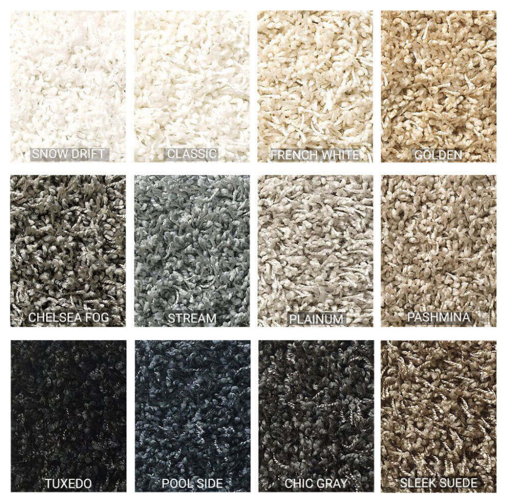Serenade Indoor Shag Area Rug Carpet Collection, Chelsea Fog, 10x12