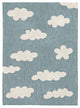 Clouds Washable Rug, Vintage Blue/Natural