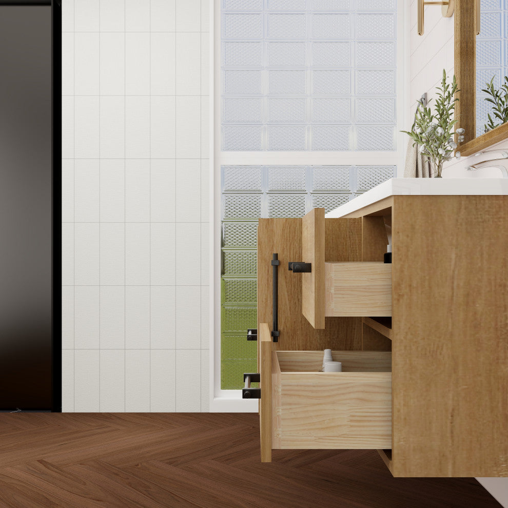 Victoria 48" Solid Wood Bath Vanity, Oak