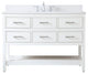 Skylar 48" Single Bathroom Vanity, White, With Backsplash