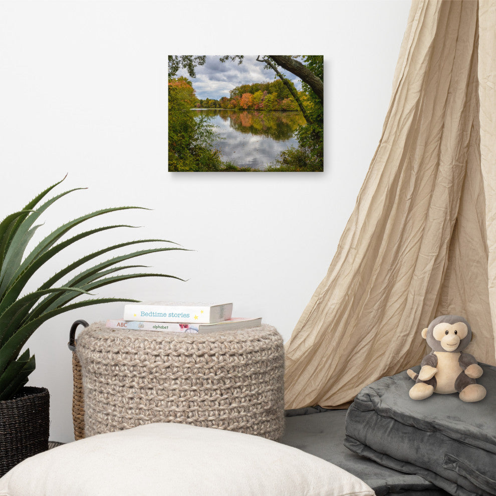 Lost in Autumn Color Landscape Photo Canvas Wall Art Print, 12" X 16"