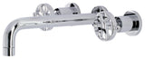 KS8021RX Two-Handle Wall Mount Tub Faucet, Polished Chrome