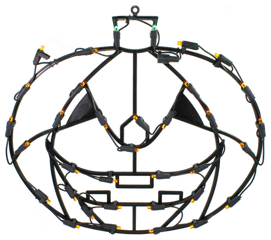 Orange & Green 18" LED Pumpkin