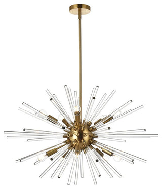 Elegant Lighting 2502D32 Sienna 10 Light 32"W Crystal Sputnik - Gold