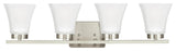 Bayfield 4-Light Wall/Bath, Brushed Nickel