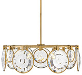 Fredrick Ramond FR31265 Nala 7 Light 31"W Drum Pendant - Heritage Brass
