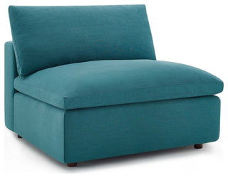 Commix Down Filled Overstuffed 6 Piece Sectional Sofa Set Teal