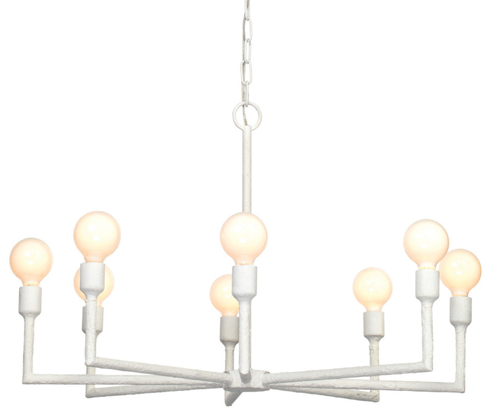 Park 8-Light Gesso Chandelier