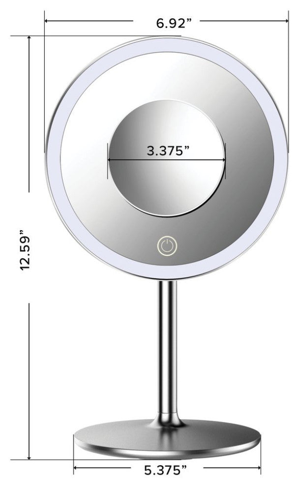 Luxe Tri Tone LED Makeup Mirror with Touch Sensor