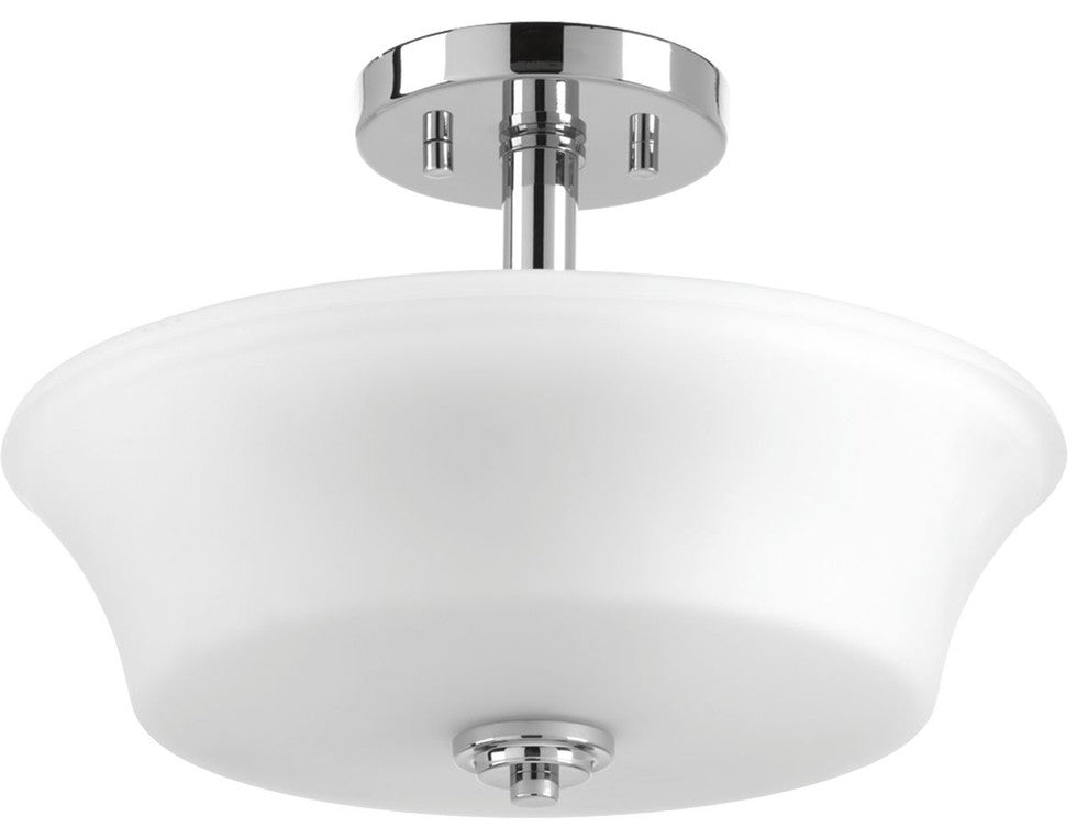 Cascadia 2-Light Semi-Flush Convertible, Polished Chrome